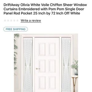 Curtains white & peachy pinj